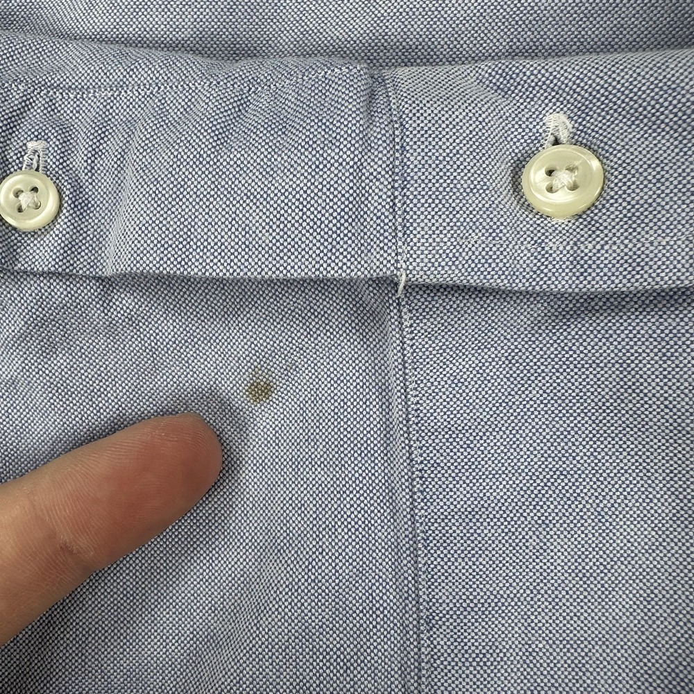 Ralph Lauren Yarmouth Shirt Mens XL Blue Cotton Oxford Button‎ Down Long Sleeve - Picture 5 of 16
